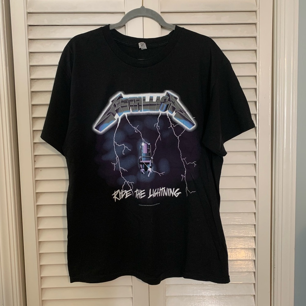Metallica Ride the Lightning heavy metal thrash metal band shirt